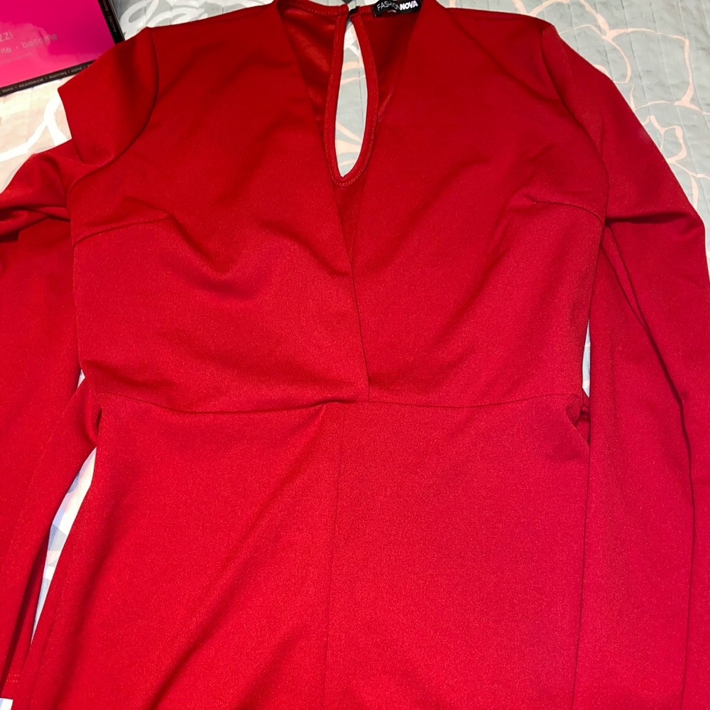fashion nova NWT red romper